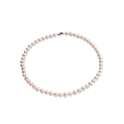 南珠宫淡水珍珠项链 爱心间升级 无核椭圆强光光泽媲美海水珍珠