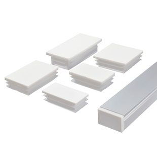 pvc线槽堵头白色方管塞封头盖帽塑料防水内塞封尘不锈钢管装饰盖