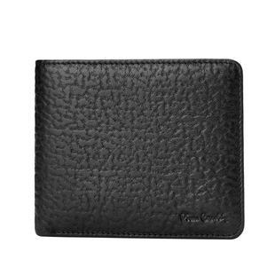 【真皮】皮尔卡丹男士钱包真皮短款头层牛皮正品钱票夹皮夹子新款