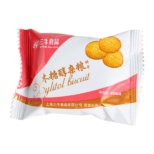 上海三牛饼干木糖醇杂粮粗粮咸味老式零食孕妇中老年人无糖精食品