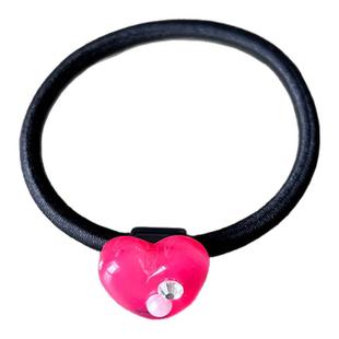 韩国进口百搭爱心发圈 百搭简约款皮筋韩国网红同款头绳发绳皮圈