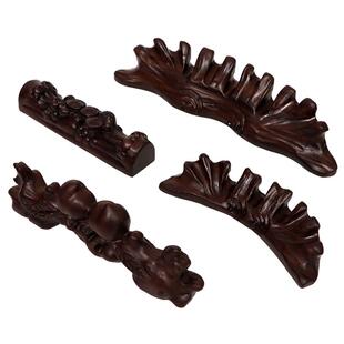 笔搁笔架笔挂书房用品文房四宝黑檀木根雕实木红檀复古笔架山大号毛笔托笔山简易创意多功能毛笔用宣纸书法