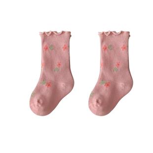 宝宝袜子春秋冬棉舒适无骨中筒松口新生男女儿童不勒脚婴儿袜子