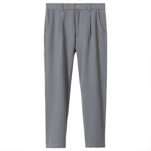 大码西裤胖子男加肥加大夏季薄款弹力抗皱垂感休闲九分西装裤直筒