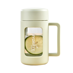 玻璃杯女高颜值双层隔热防摔耐高温办公水杯便携泡茶杯子2025新款