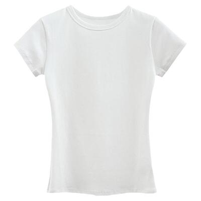 敲舒适柔顺弹力面料正肩短袖T恤