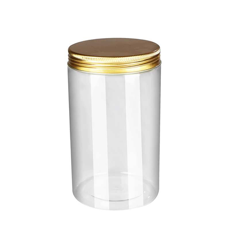85铝盖塑料瓶子带盖透明加厚圆形塑料罐子食品罐蜂蜜瓶2斤