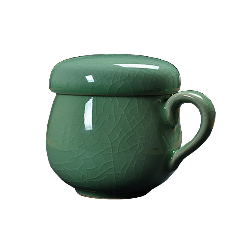 精品龙泉青瓷带过滤内胆茶杯