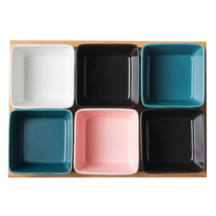 分格糖果盘点心盘小碟酒吧小吃碟奶茶店四格果盘配菜盘多格小吃盘