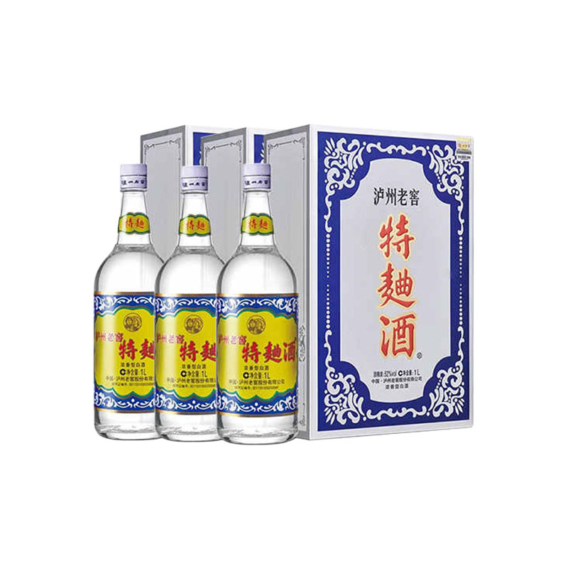 【官方直营】52泸州老窖特曲酒(60版礼盒)1000ml*3瓶 浓香型白酒
