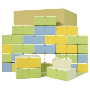 竹本无染4层加厚原生竹浆本色餐巾纸婴儿面巾纸整箱宝宝家用抽纸