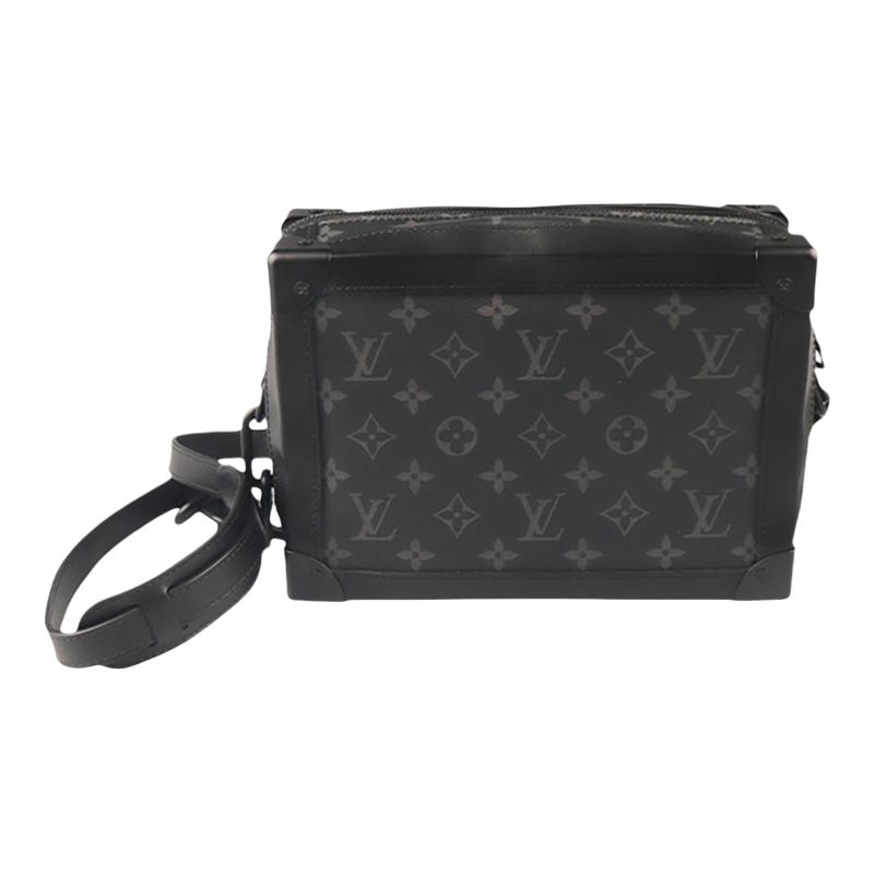 【自营】中古9新LOUIS VUITTON(路易威登)SOFT 黑花斜挎包单肩包