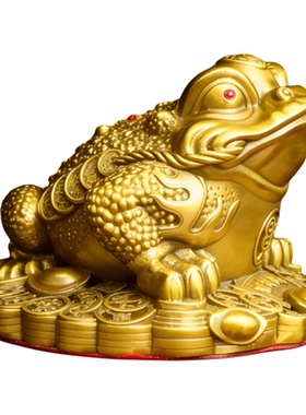 纯铜中式聚财金蟾摆件