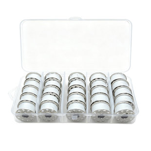 家用小型缝纫机涤纶金属铁梭芯白色彩色403s细缝纫线通用底线芯轴