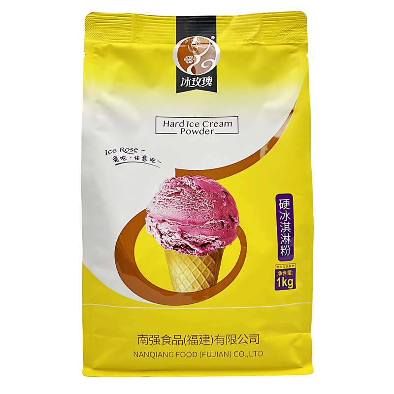 冰玫瑰硬冰淇淋粉1kg商用硬冰激凌原料DIY家用自制挖球压花雪糕粉