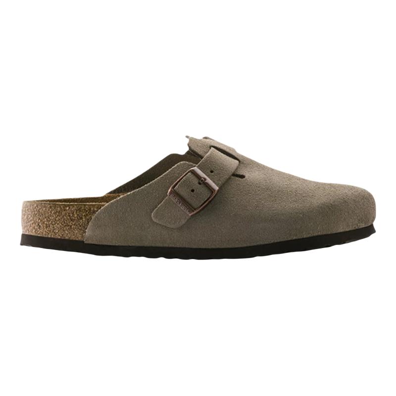 【自营】Birkenstock绒面百搭时尚凉拖 男女同款灰褐色拖鞋560773