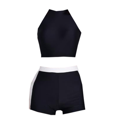 KISSINGGOURAMI拼色连体泳衣