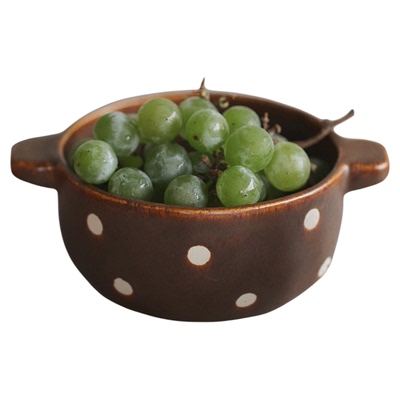 泽滕家双耳小碗防烫水果可爱盘碟