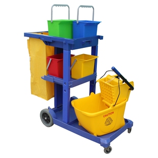 手推清包车分类垃圾桶有刻度加水桶清洁工具塑料挤水桶手提小水桶