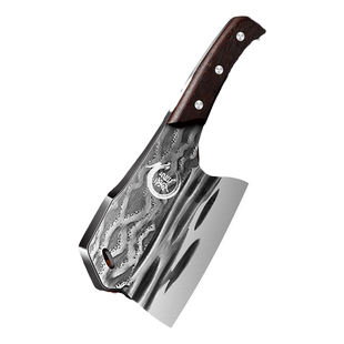 龙泉锻打砍骨头专用刀重型屠夫商用剁骨刀斩骨刀斧头坎大骨刀家用