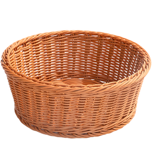 2025新款家用厨房桌面水果盘沥水篮茶色零食客厅小吃收纳盘子