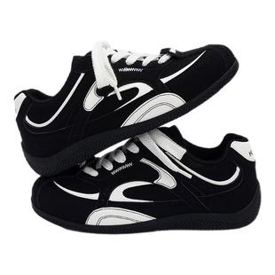 环球休闲德训鞋男款2025新款秋冬鞋子男鞋百搭厚底内增高赛车鞋潮