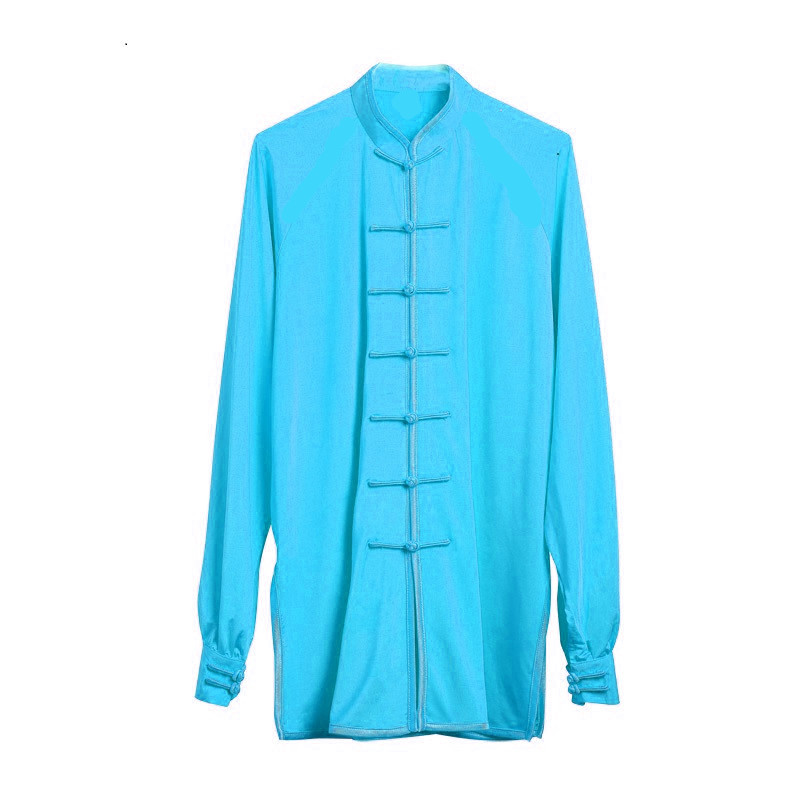 新款夏季纯棉长袖太极服透气薄款武术练功服男女士晨练套装