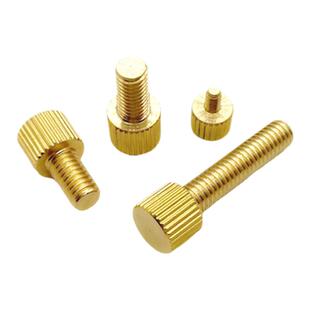 黄铜单头手拧螺丝滚花螺栓平头小头圆柱头手扭螺钉m2M2.5M3M4M5M6