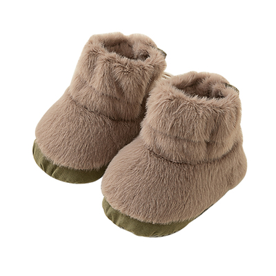 冬季初生婴儿鞋袜毛毛0到6到12个月步前鞋新生儿小宝宝学步鞋子冬