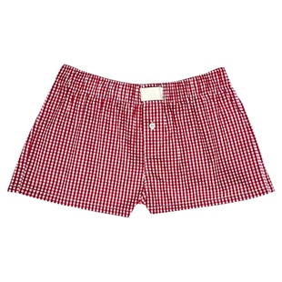 Loose wide leg retro checkered shorts 舒适高腰宽松阔腿短裤女