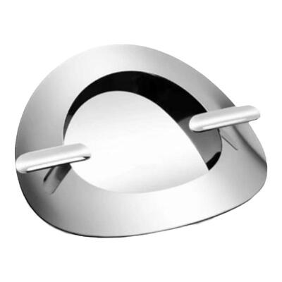 现代意式极简不锈钢雪茄烟灰缸摆件茶室书房桌面家居装饰软装摆件