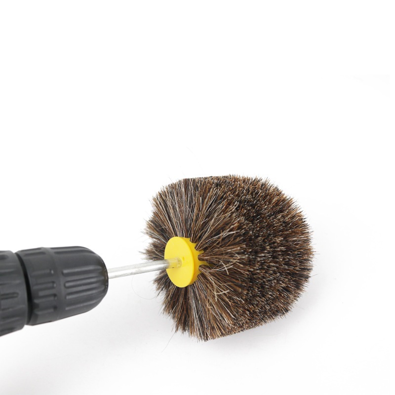 供应木雕根雕剑麻打磨花头 马毛抛光刷 家具手动除尘去毛刺刷