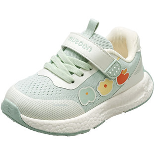 牧童儿童运动鞋春秋轻便缓震男童鞋卡通小童校园鞋女童网面跑步鞋