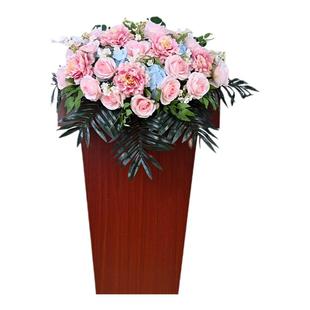 轻奢讲台花仿真假花商务会议主持台桌花发言台演讲主席台装饰摆件