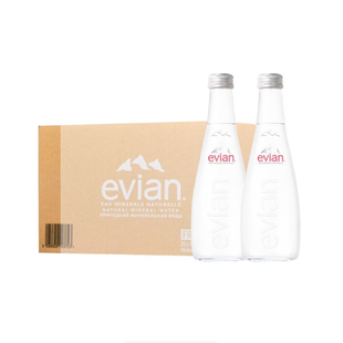 Evian依云天然矿泉水330ml*20瓶整箱法国进口小瓶装官方正品