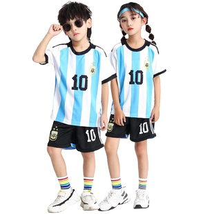 儿童足球服套装男童女孩运动训练服c罗巴西内马尔阿根廷梅西球衣