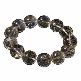 天然发晶手串单圈佛珠白银发晶水晶手链送礼物女发丝饰品一物一图