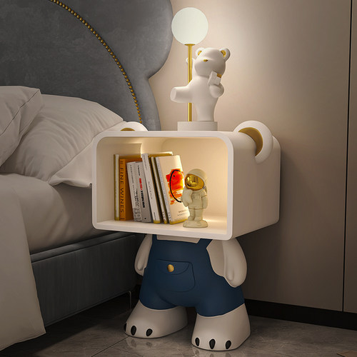 床头柜卡通儿童房男孩卧室现代简约一体小柜子收纳床头边几置物架