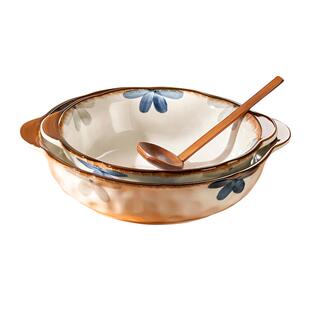 日式酸菜鱼大盆碗家用双耳汤碗特大号12寸水煮鱼专用汤盆陶瓷大碗