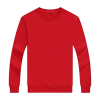 С круглым воротником, красный