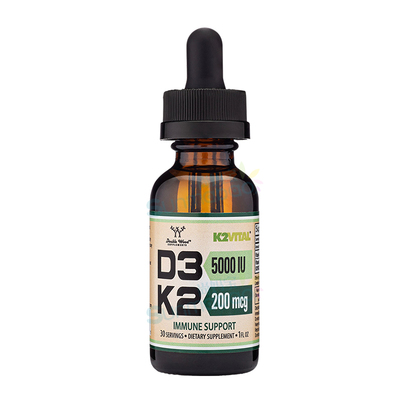 美国直邮Double Wood维生素液体D3+K2全反式K2滴剂5000IU/200MCG