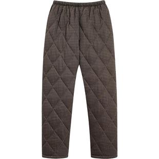 冬季男士纯棉加厚三层夹棉加绒保暖家居裤全棉睡裤男棉裤单条裤