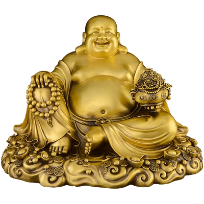 黄铜大肚弥勒佛笑佛摆件