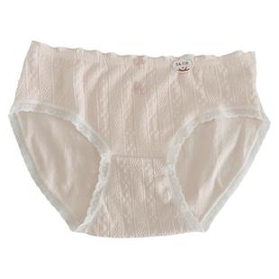 5条A类婴儿棉白色内裤女纯棉可爱少女生全棉裆抗菌三角裤2023新款