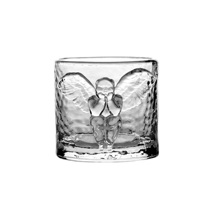 稀奇艺术玻璃杯男士威士忌杯天使浮雕whisky杯冷水杯