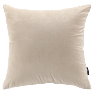 LIVING inc奶油 米白奶茶色天鹅绒抱枕简约客厅沙发靠枕床上靠垫