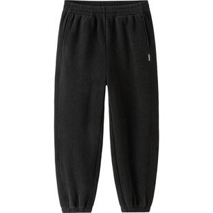 巴拉巴拉儿童裤子男童女童运动裤秋冬季新款中大童摇粒绒加厚长裤