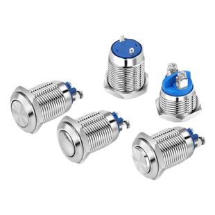 金属按钮开关12/16/19/22/25自锁自复位焊接式螺丝脚点动门铃按键