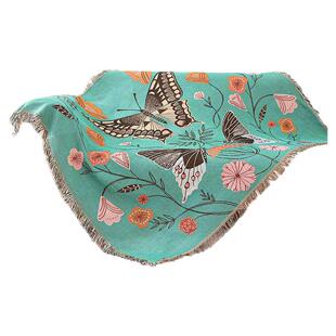 美式乡村蝴蝶沙发巾全盖防尘沙发罩水洗定型双面使用沙发巾