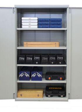 双开门重型工具柜车间置物柜加厚铁皮柜带抽屉五金储物柜价格优惠
